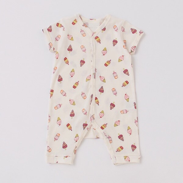 【カーバーオール/ロンパース】【オーシャン＆グラウンド】半袖ロンパースIce cup