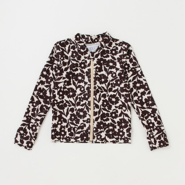 【ラッシュガード】【オーシャン＆グラウンド】GIRLS ZIPラッシュガード【SWIM】