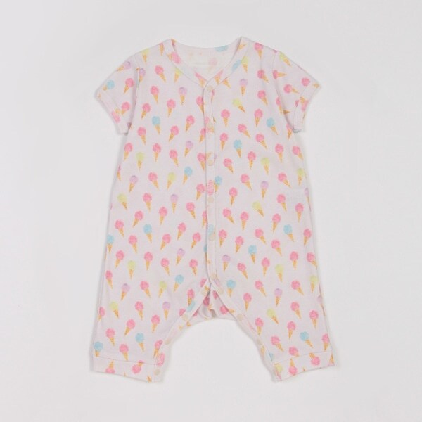 【カーバーオール/ロンパース】【オーシャン＆グラウンド】半袖ロンパス Icecream