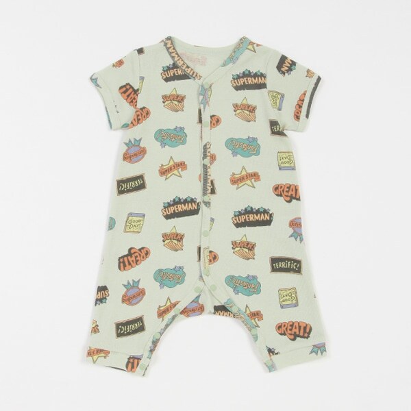 【カバーオール/ロンパース】【オーシャン＆グラウンド】半袖ロンパス Pop Sticker