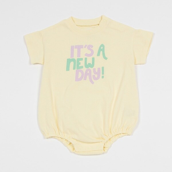 【カーバーオール/ロンパース】【オーシャン＆グラウンド】ロゴプリントボディシャツ