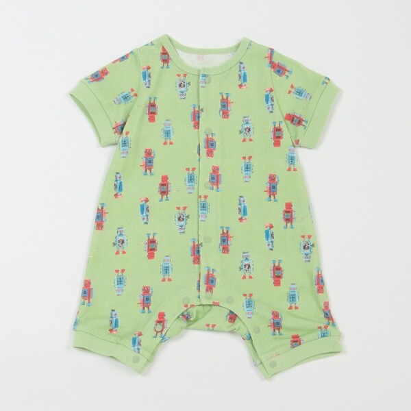 【カーバーオール/ロンパース】【オーシャン＆グラウンド】ソウガラ新生児ロンパス