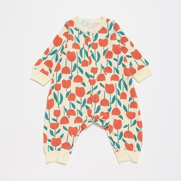 【オーシャン＆グラウンド】GIRLSソウガラ新生児ロンパス