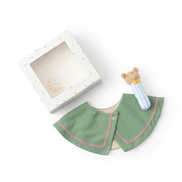 【BOX付】【スタイ】【オーシャン＆グラウンド】ラウンドカラースタイ&ラトルギフトSET