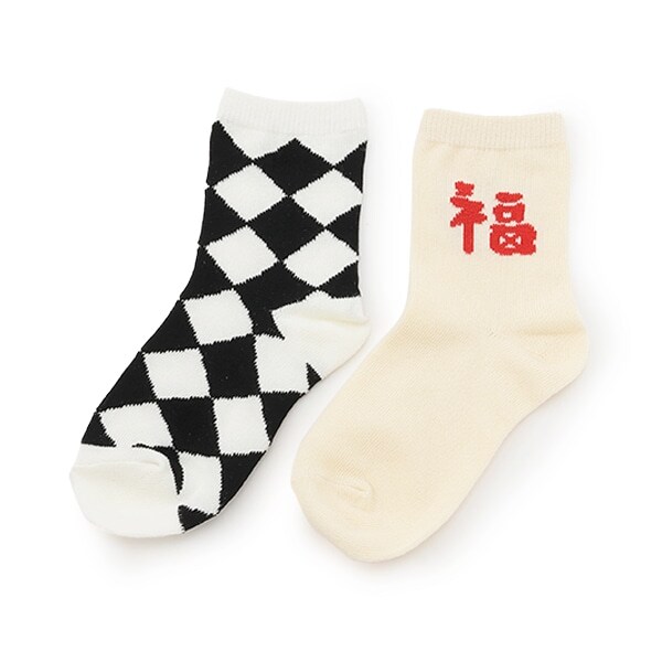 【オーシャン＆グラウンド】スーベニア&ダイヤアンクルソックス2PSET