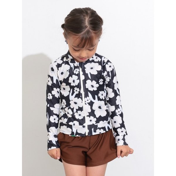 【SWIM】【オーシャン＆グラウンド】GIRL’SソウガラZIPラッシュガード