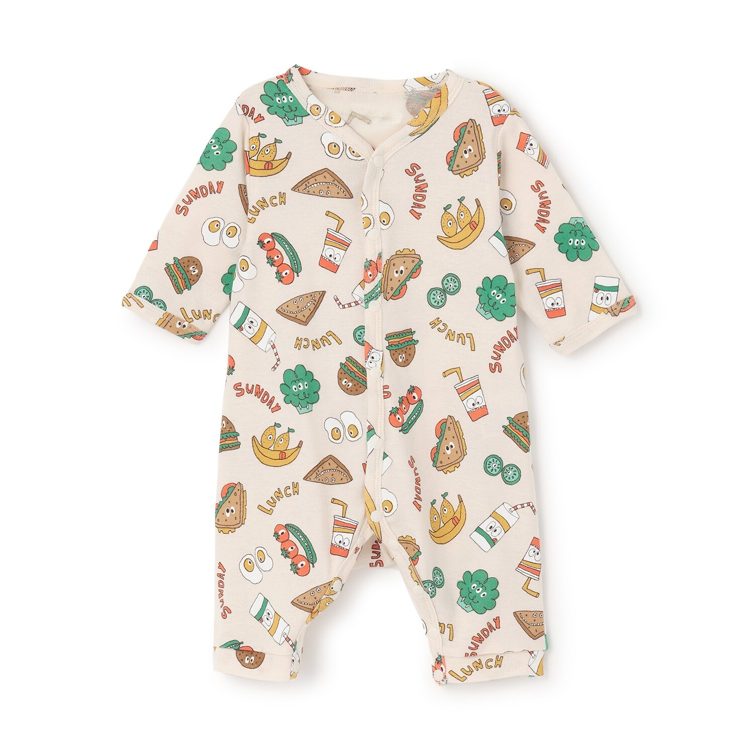 【オーシャン＆グラウンド】長袖ロンパス Food