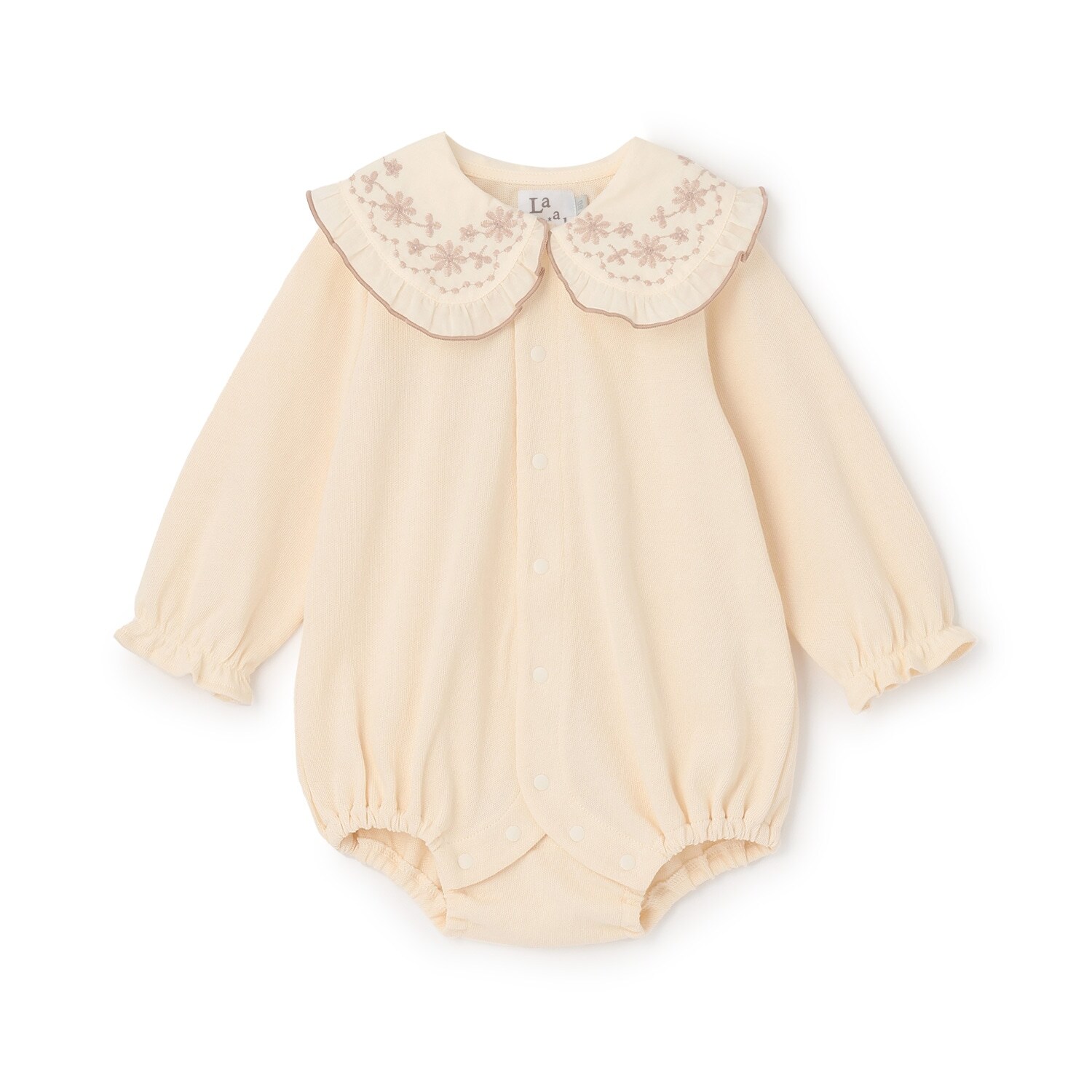 【LaStella】刺しゅうフリルカラーボディシャツ