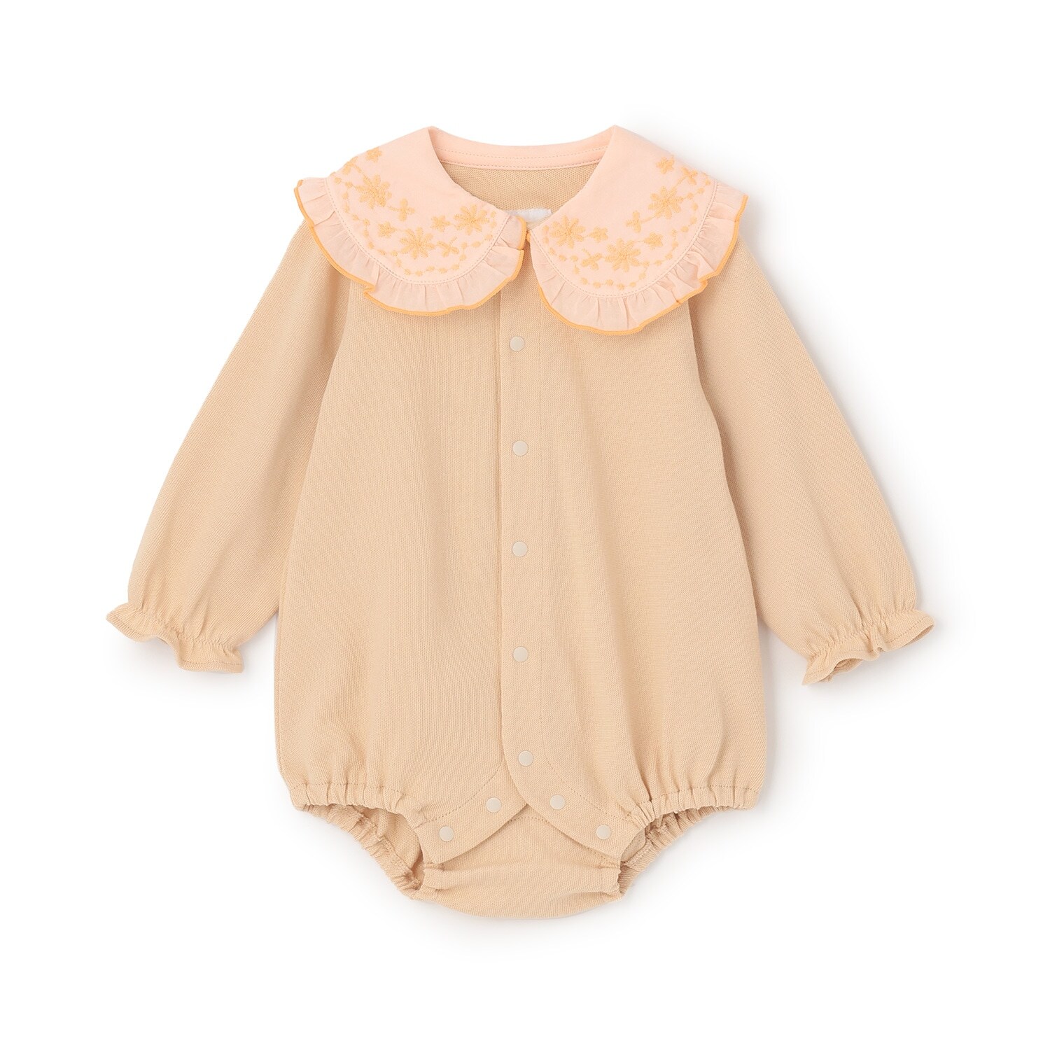 【LaStella】刺しゅうフリルカラーボディシャツ