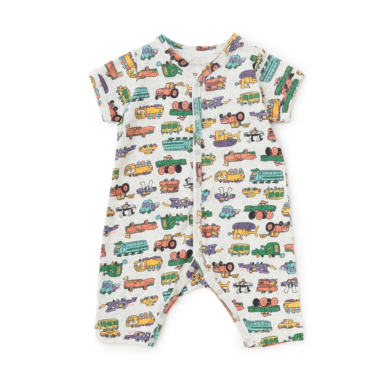 【オーシャン＆グラウンド】半袖ロンパス Funny Car