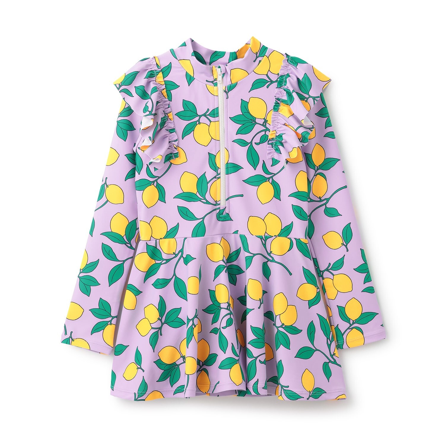 【オーシャンアンドグラウンド】フリルショルダーラッシュワンピース水着