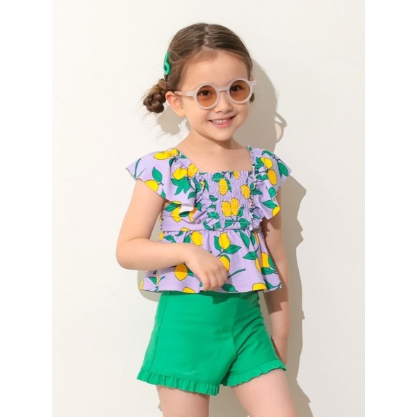 【SWIM】【オーシャンアンドグラウンド】フリルショルダーセットアップ水着