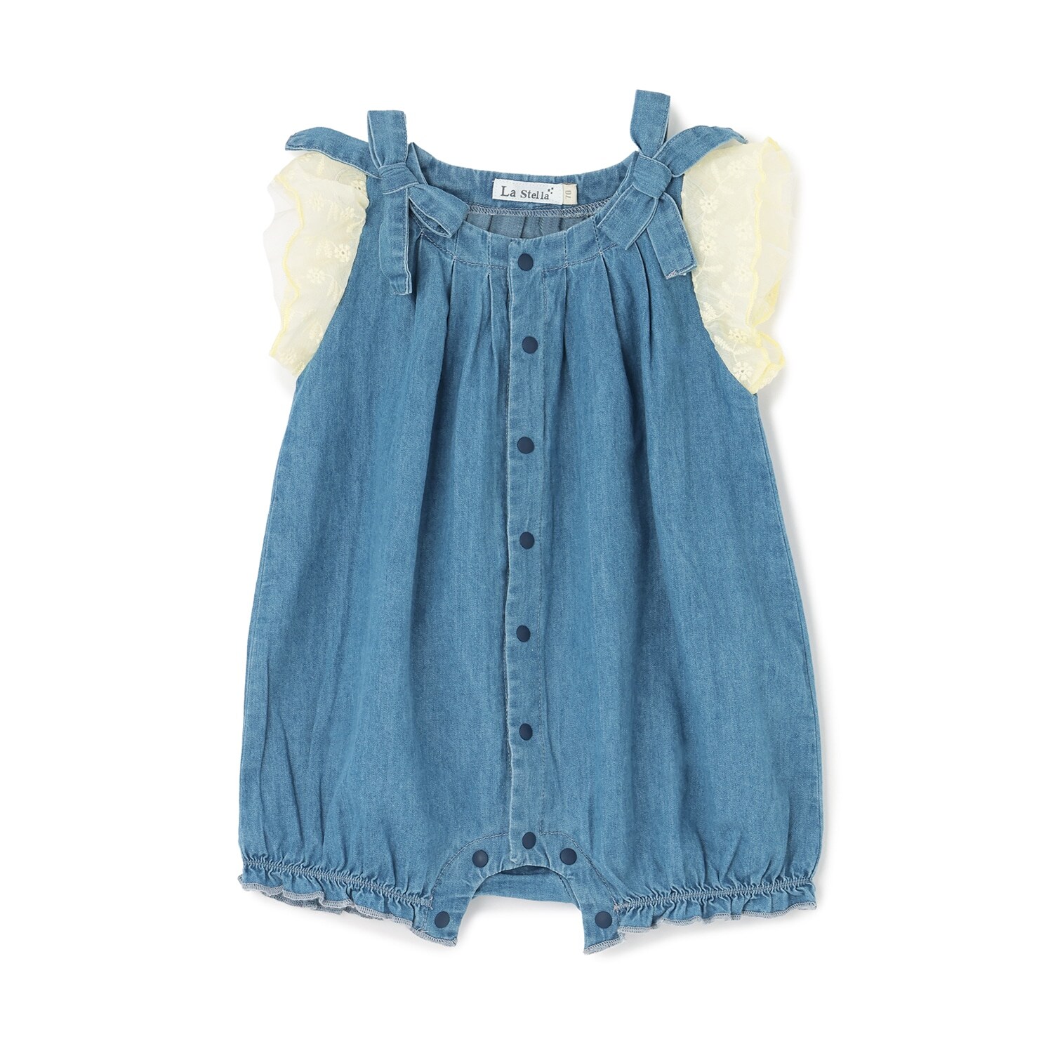 【LaStella】リボンギャザーロンパス