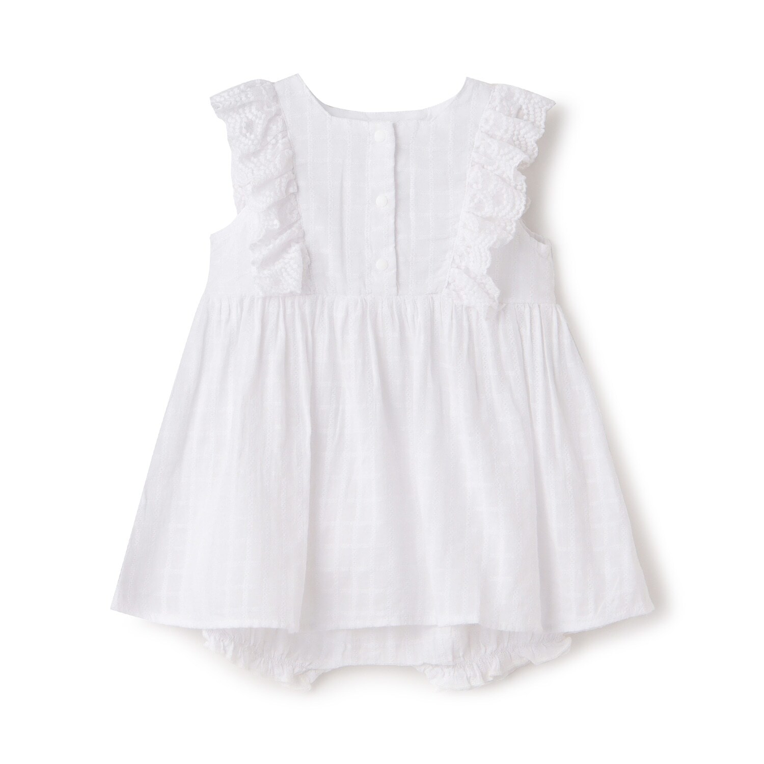 【LaStella】チェックジャガードフリルワンピースSET