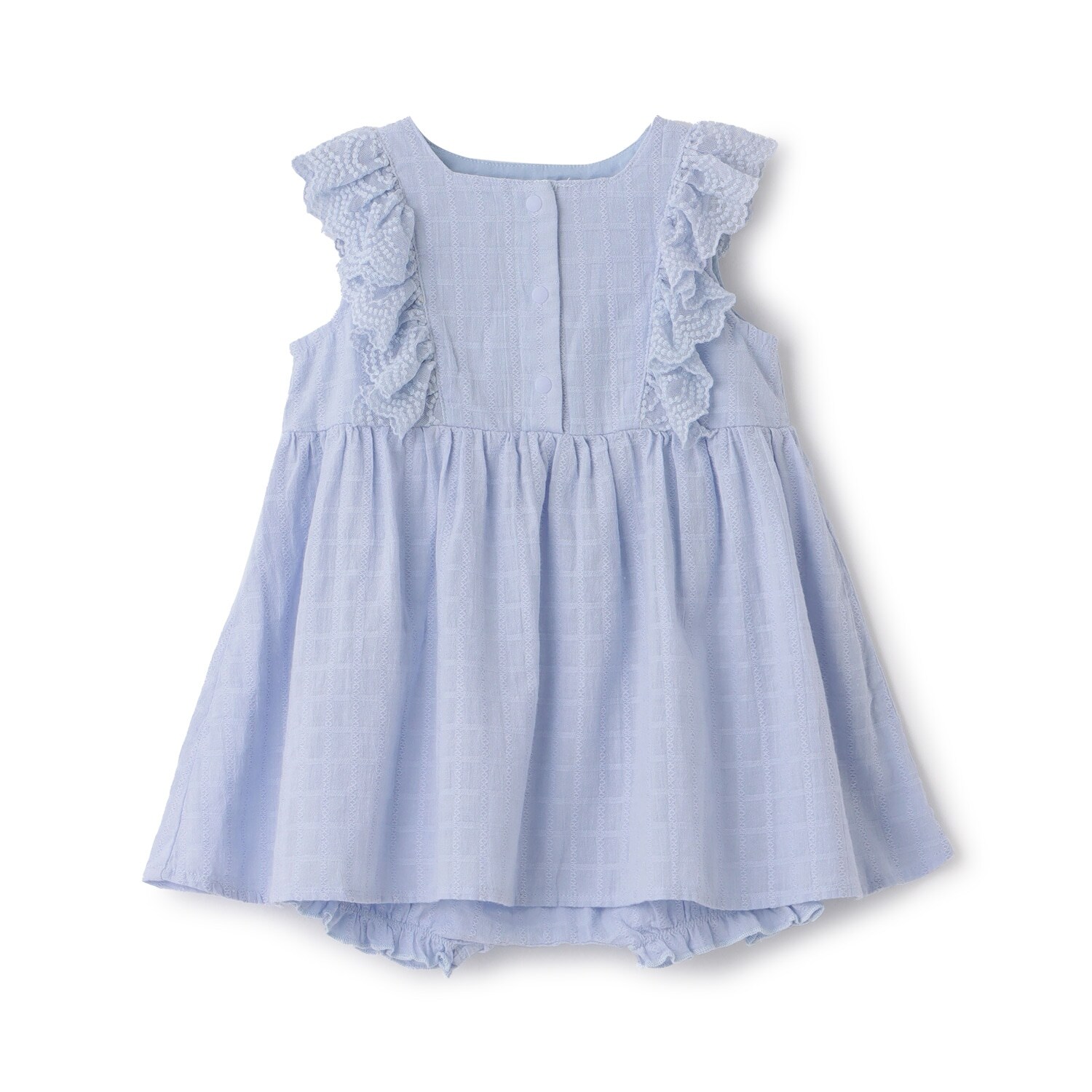 【LaStella】チェックジャガードフリルワンピースSET