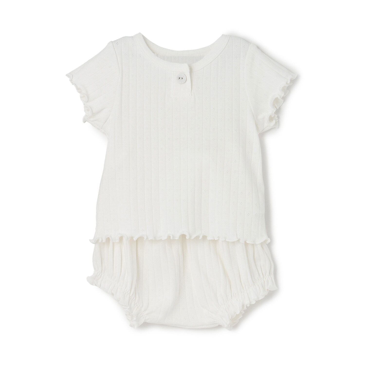 【LaStella】針抜きJQフリルベビーセットアップ