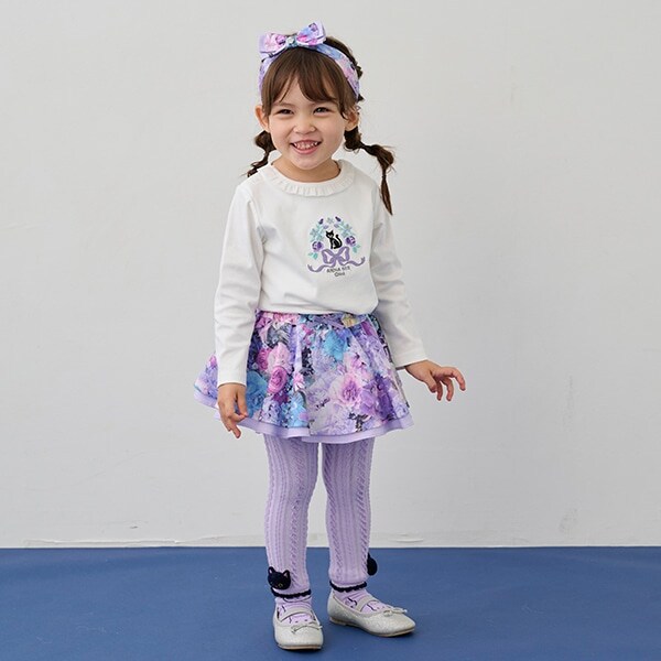 Blooming Garden総柄スカート付きカバーパンツ