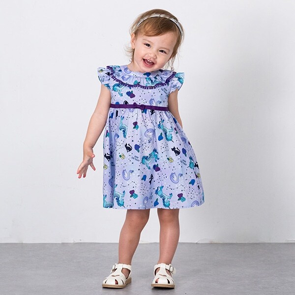 星座柄ワンピース＋カバーパンツ