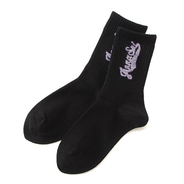 配色ロゴジャカードクルーソックス