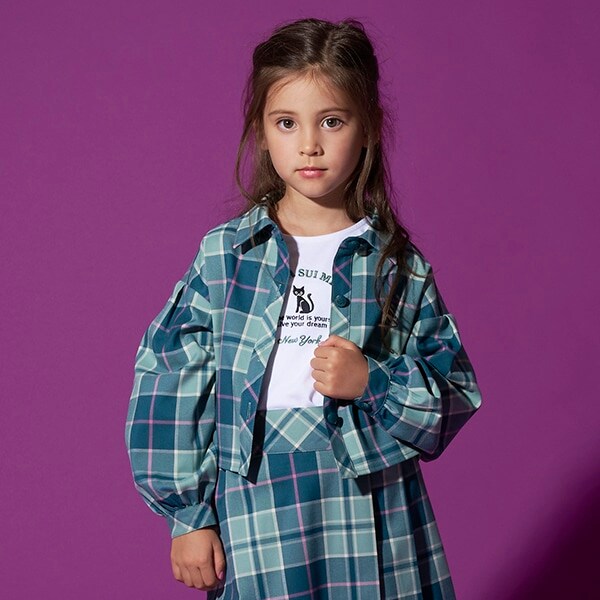 チェックシャツ+長袖Tシャツセット