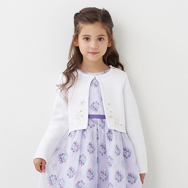 【セレモニー】刺しゅうニットジャケット