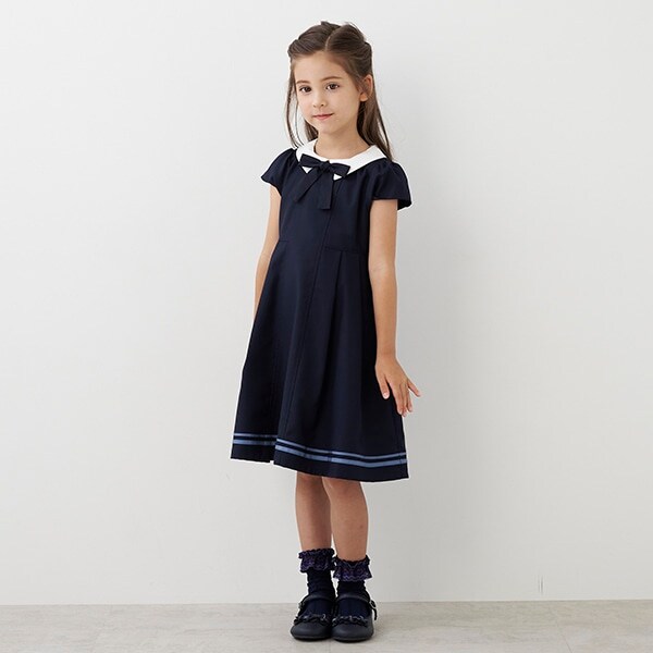 【セレモニー】切替プリーツワンピース