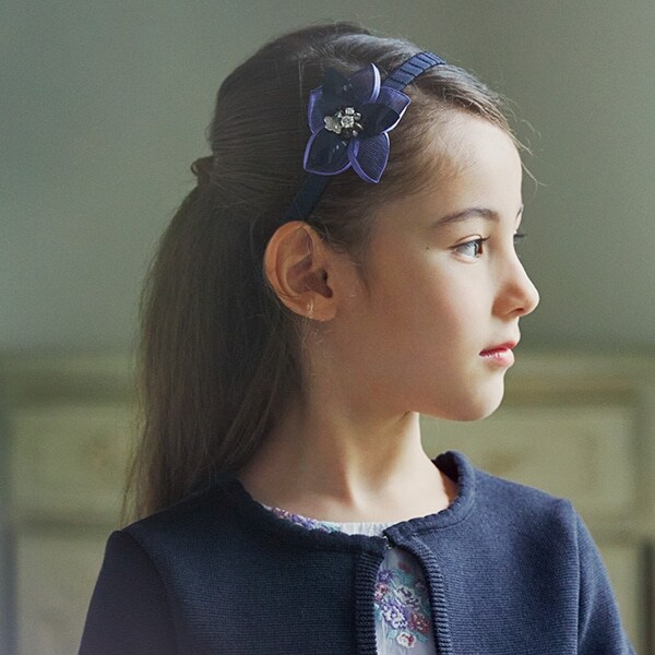 【セレモニー】立体メッシュお花モチーフカチューシャ【日本製】