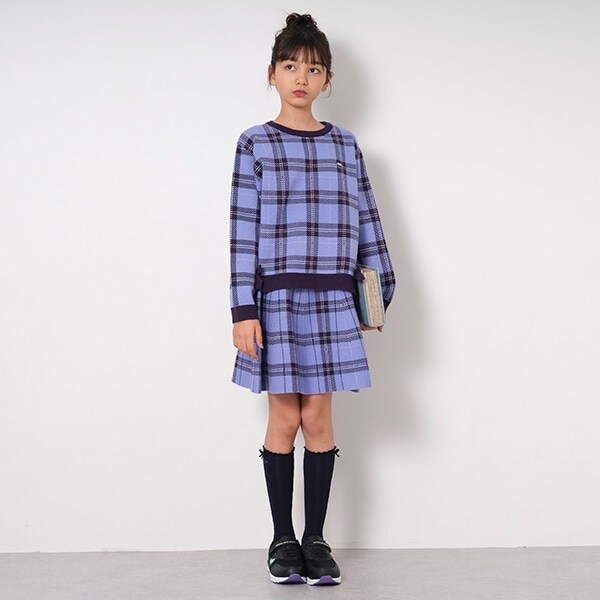 チェックニットセットアップ