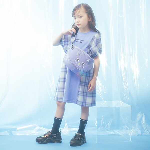 チェックドッキングワンピース