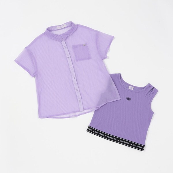 シアーシャツ＋タンクトップ