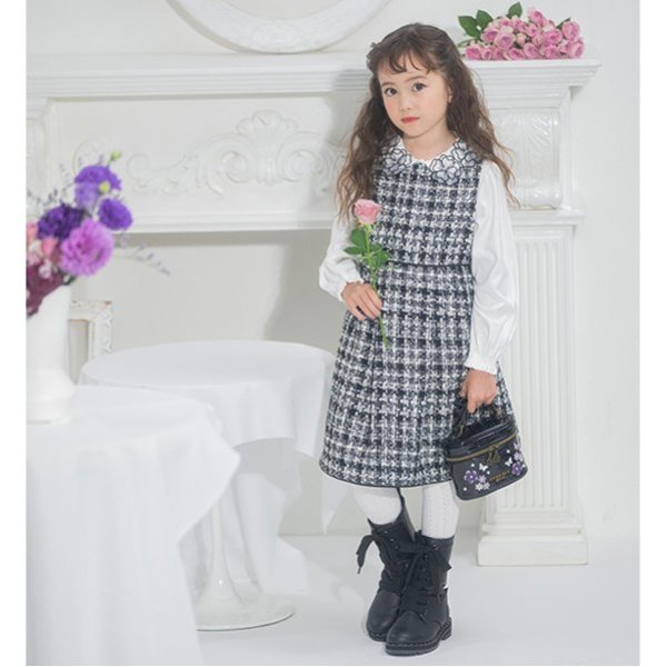 ツイードワンピース