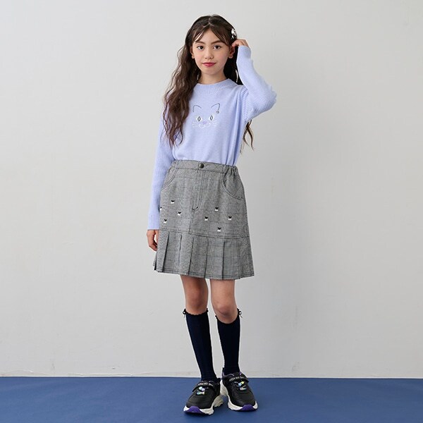 【あったか裏微起毛】グレンチェックスカパン