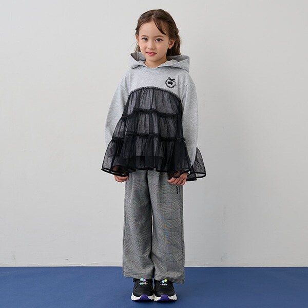 【あったか裏微起毛】ベルトつきワイドパンツ