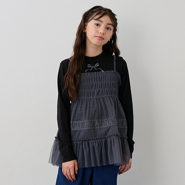 【あったか】トップス・チュールビスチェセット