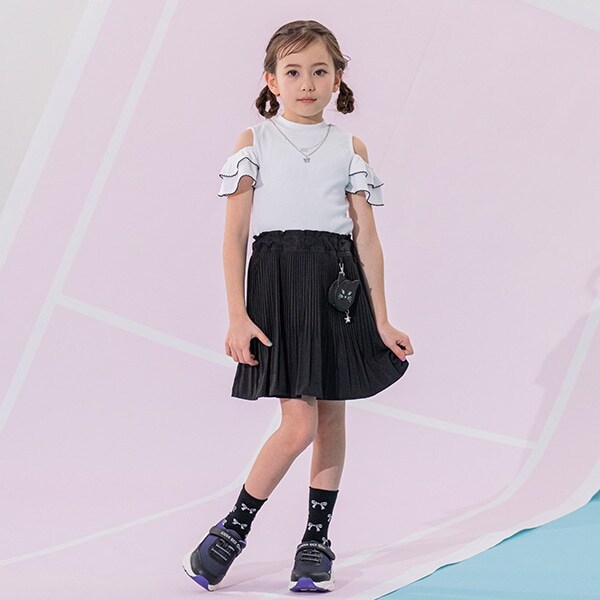 ポーチつきプリーツスカパン