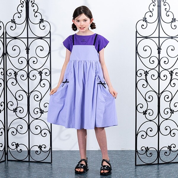 ギャザージャンスカ＋短丈Tシャツ