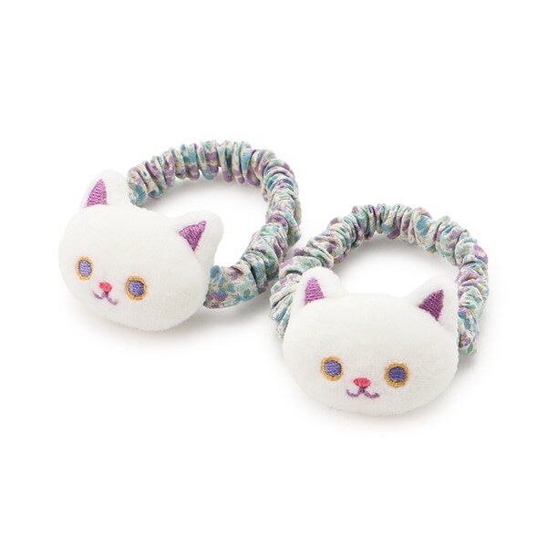 ネコマスコットヘアポニー2個セット