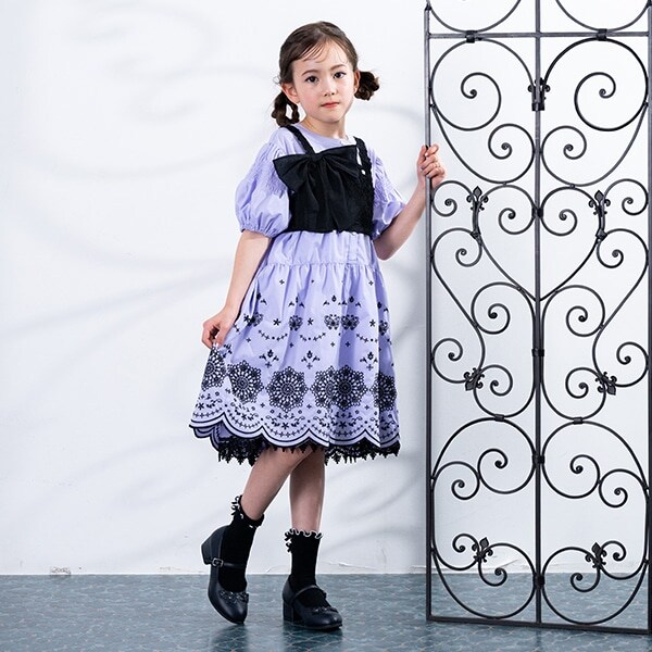 【Premium】ビスチェ＋裾刺しゅうワンピース