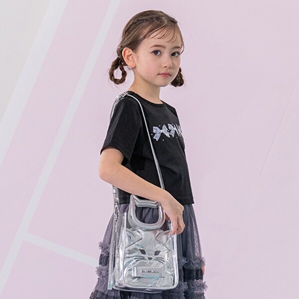 ネコハンドルリボンショルダーバッグ