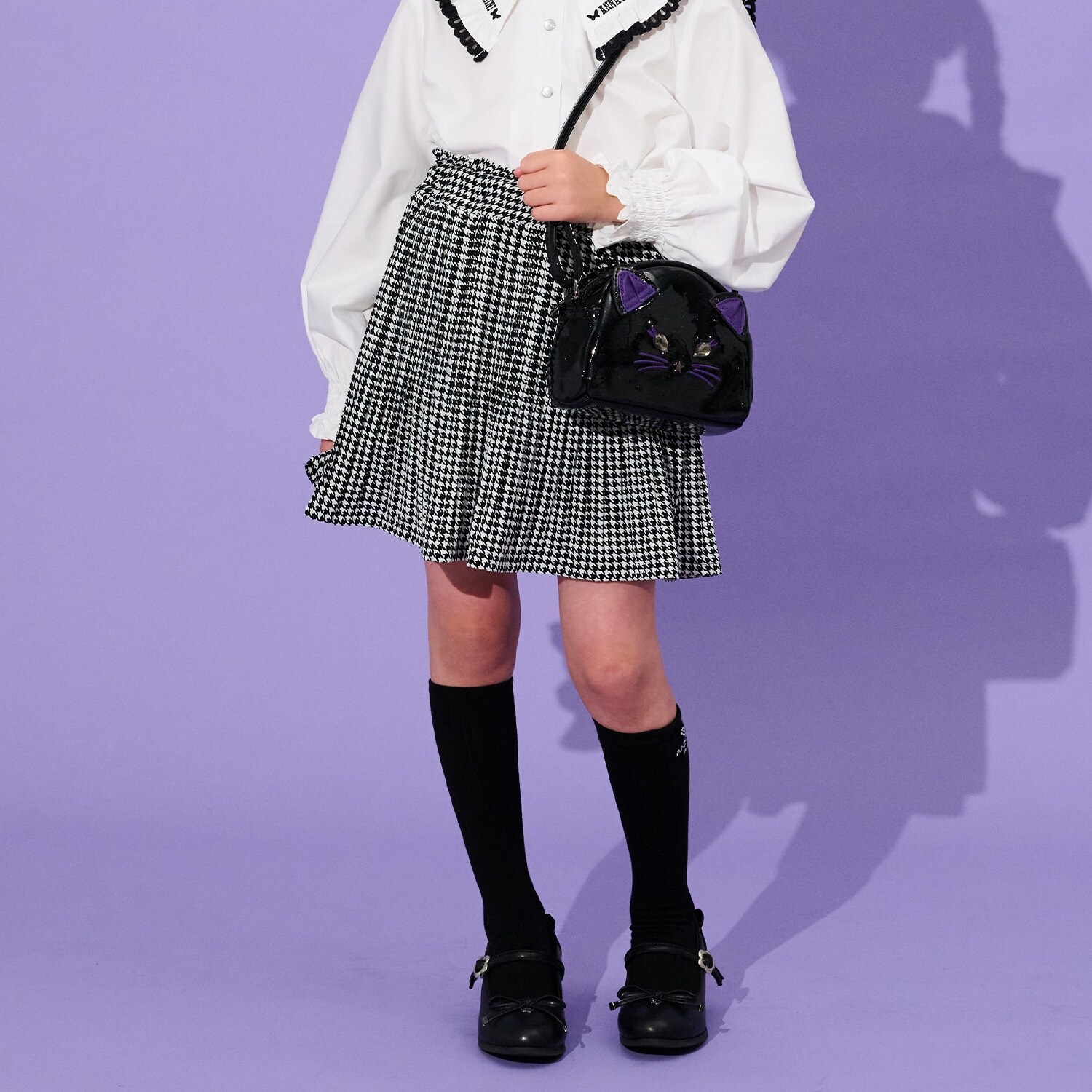 ミラーチャームつきプリーツスカパン