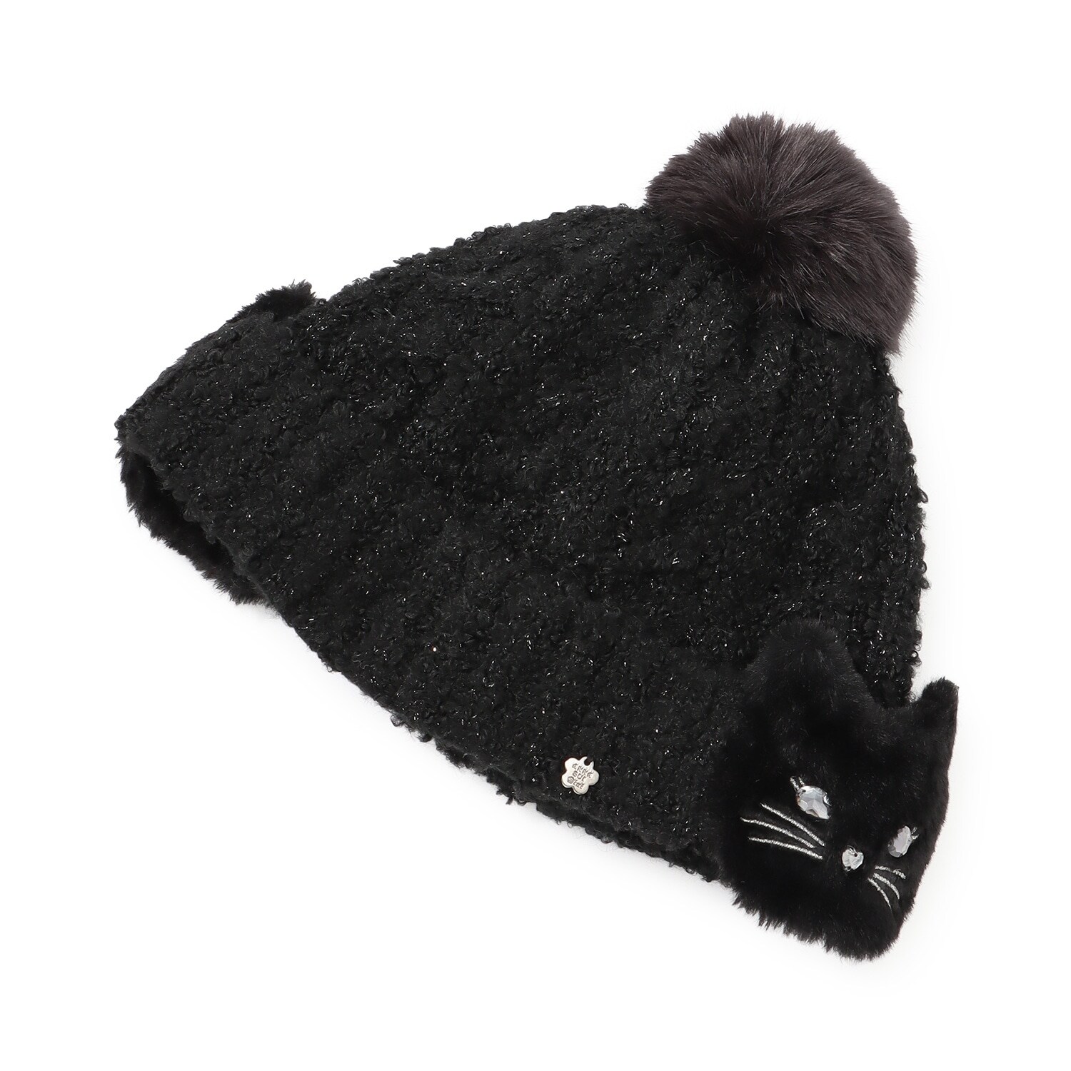 ネコ耳当てつきニット帽