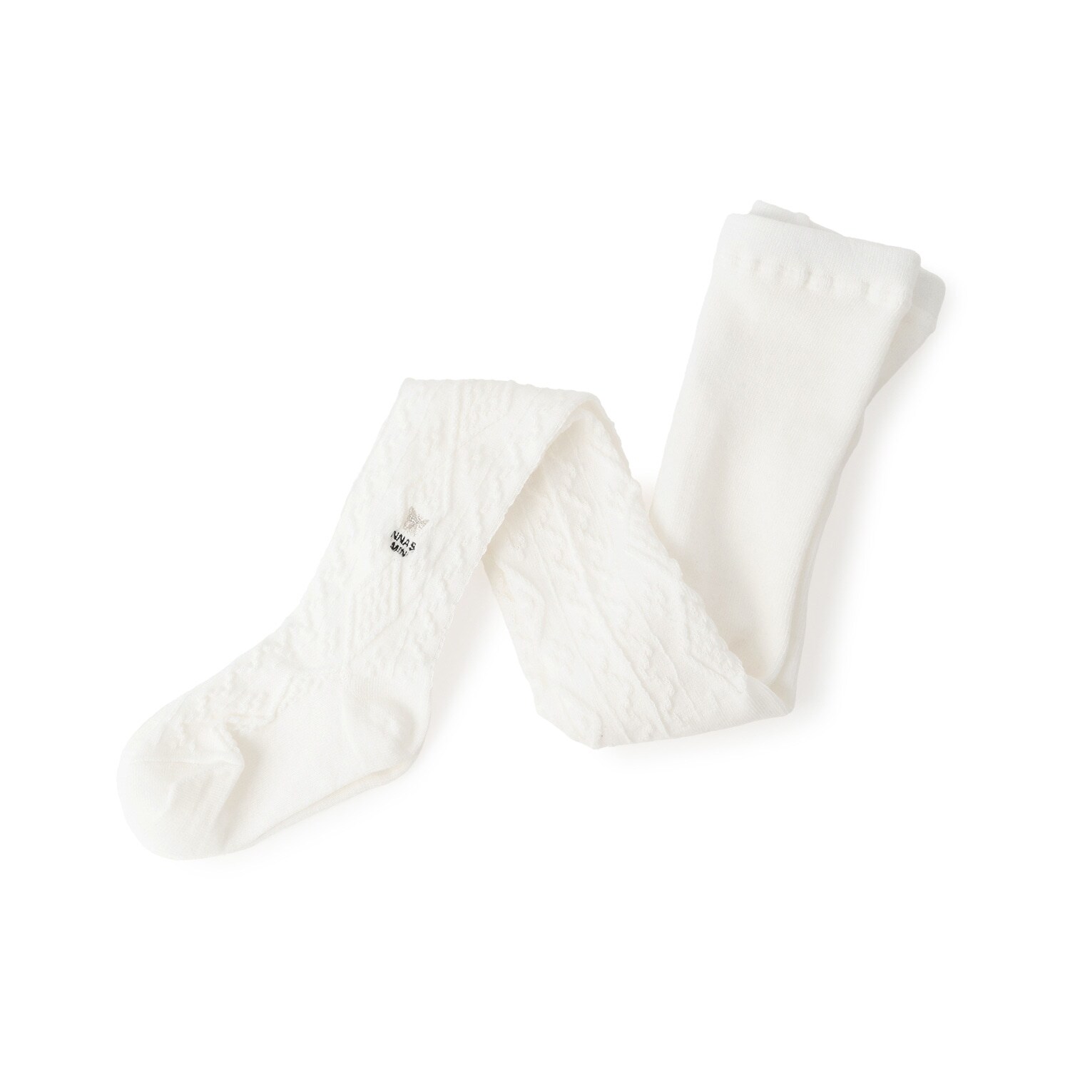 ワンポイントロゴ刺しゅうタイツ