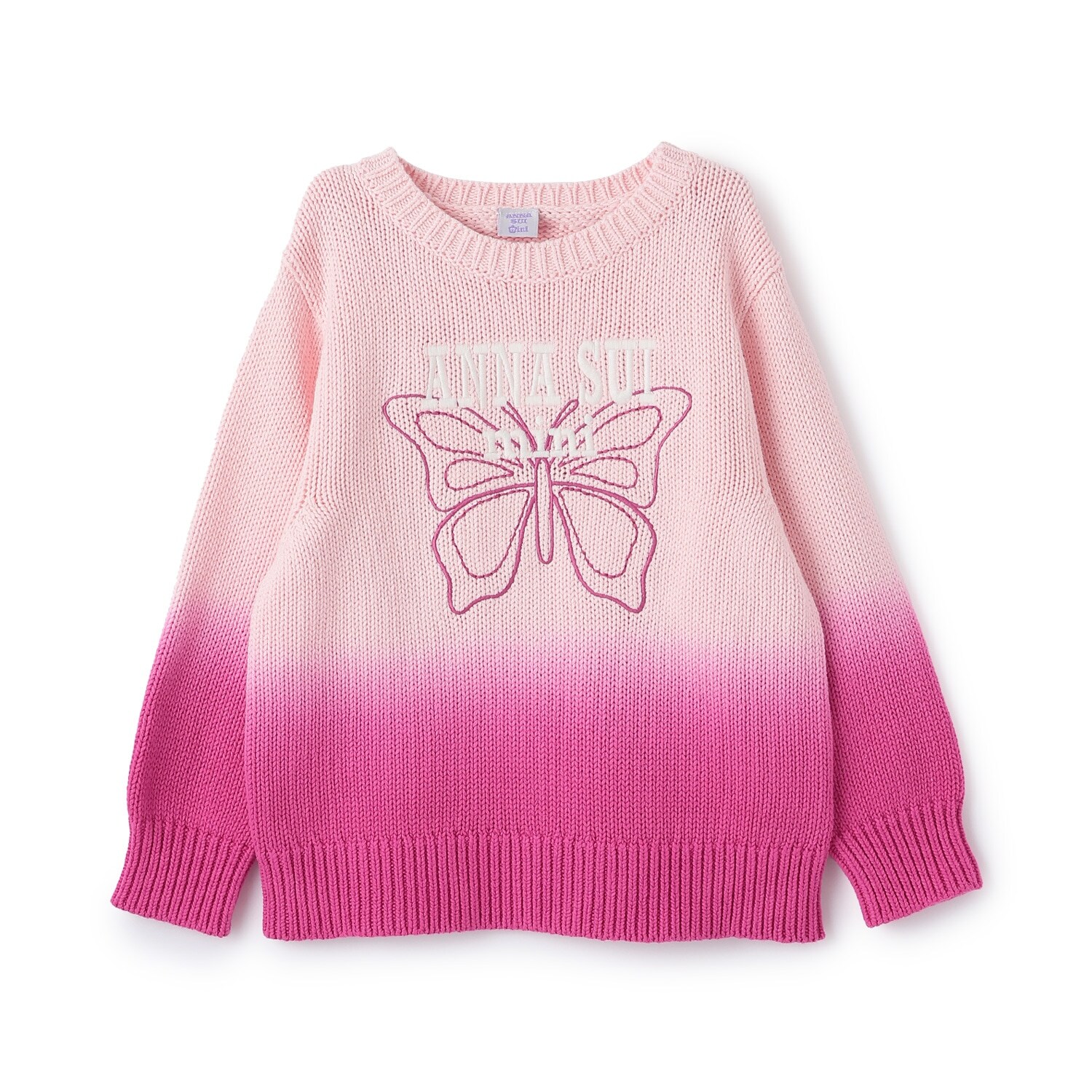 グラデーション蝶ニット