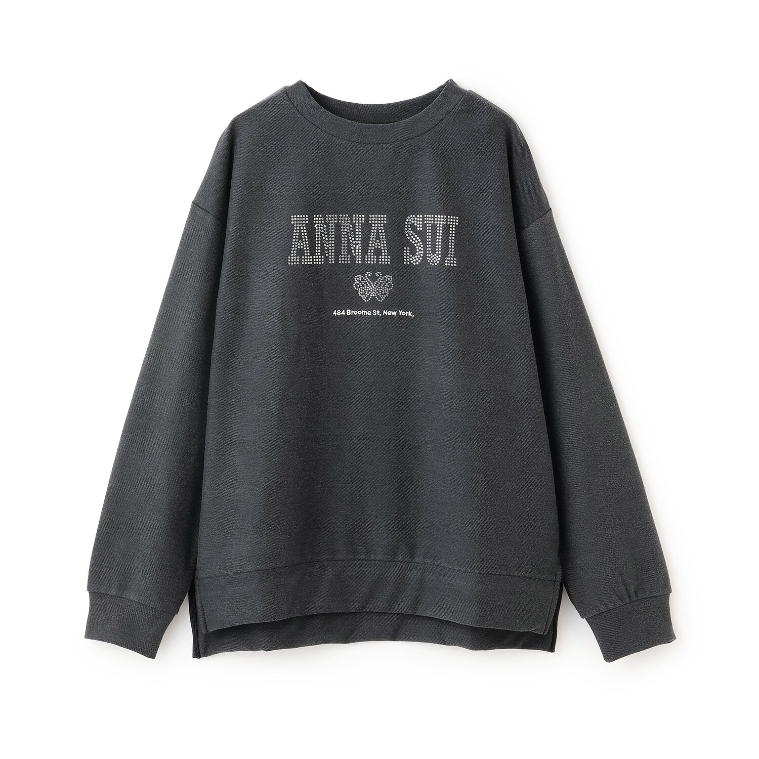 【LADIES】ラインストーンロゴトレーナー