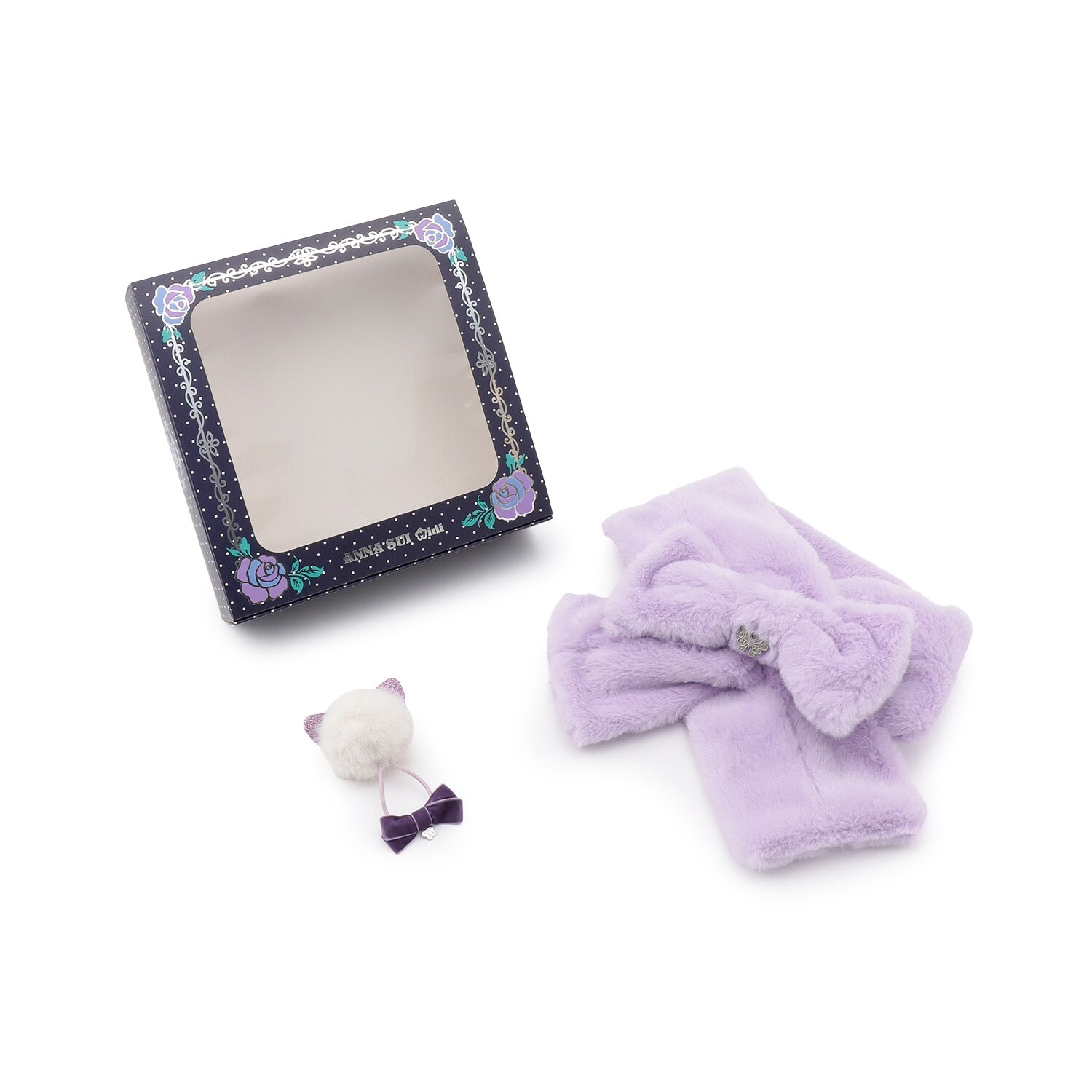 【GIFT BOXつき】マフラー＋ヘアゴムSET