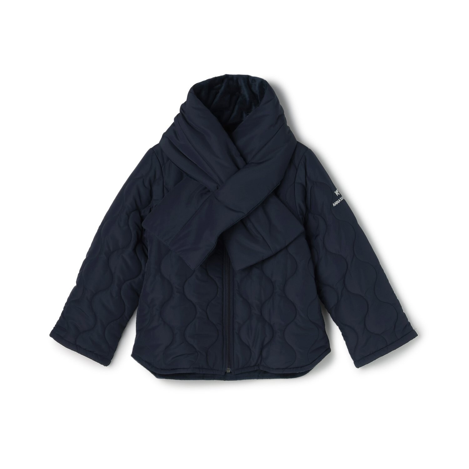 マフラーつき中綿ブルゾン