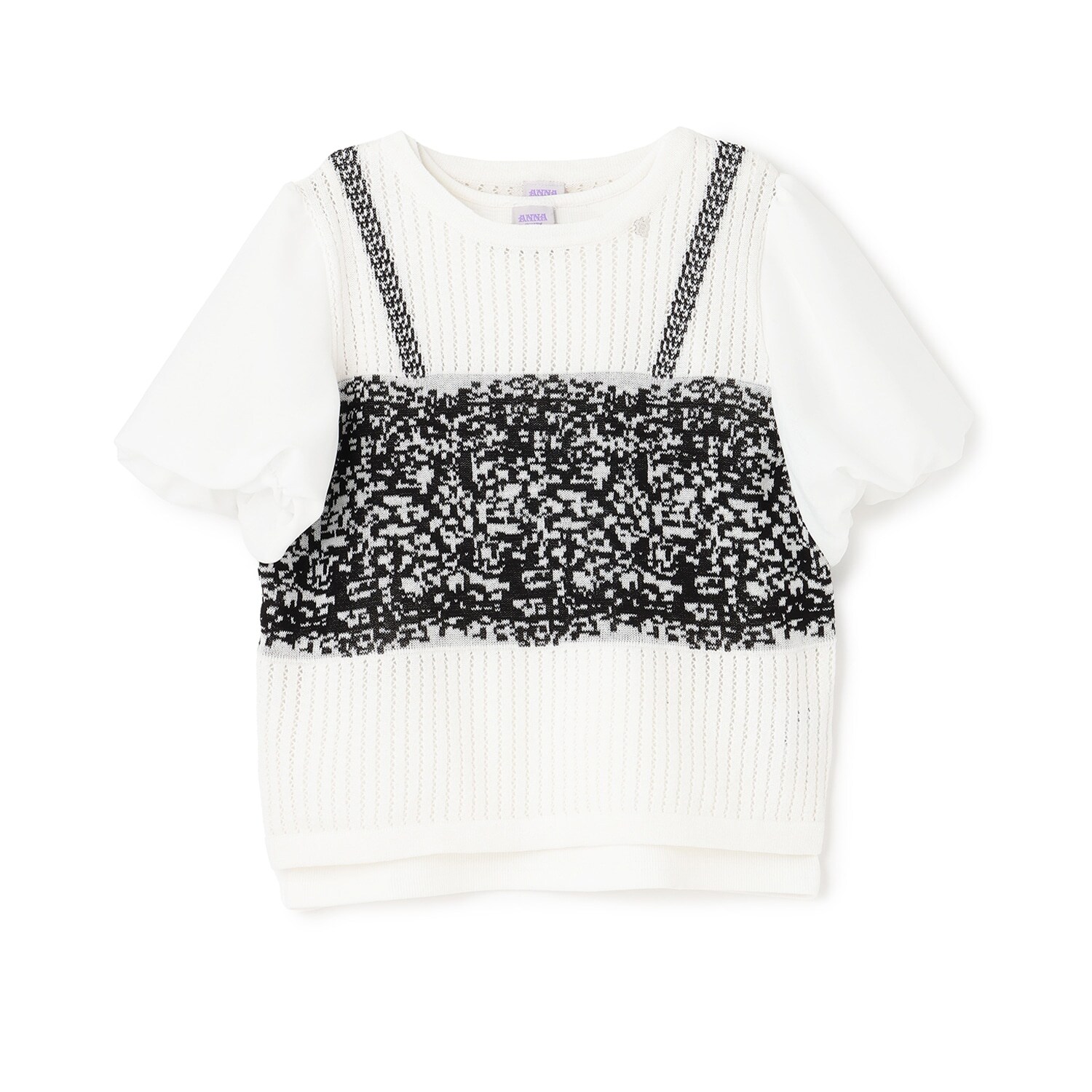 華やぎビスチェ風ニット＋タンクトップ