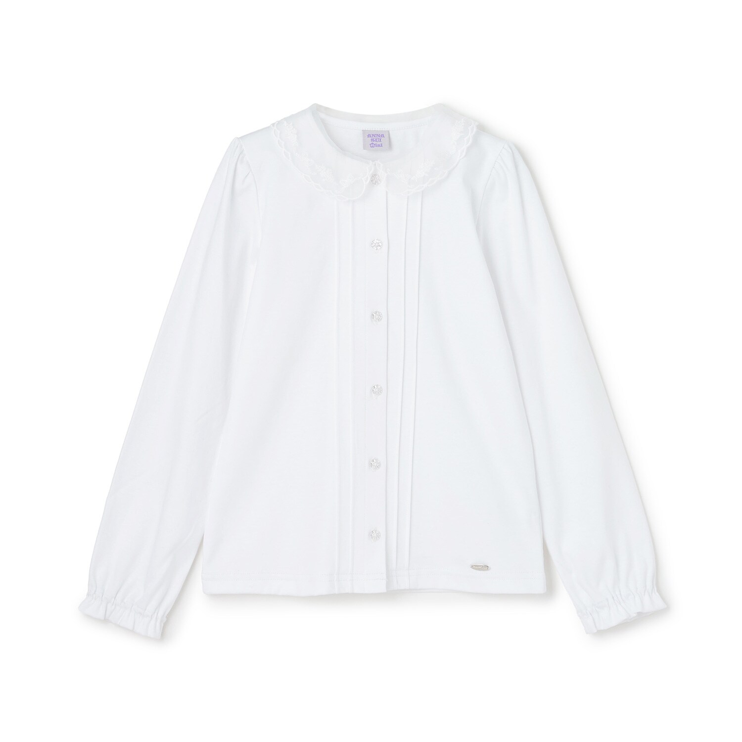 【ceremony】華やぎ衿刺しゅうカットブラウス