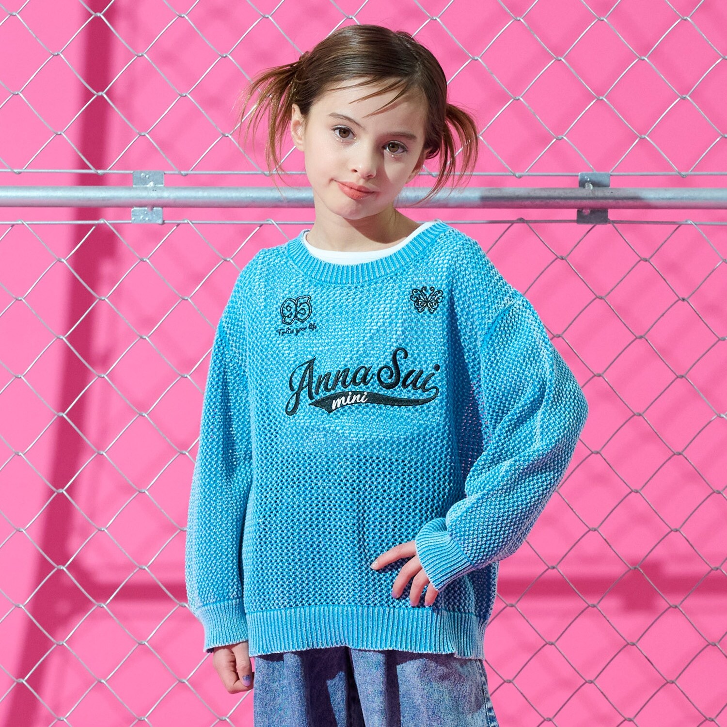 色彩映えメッシュニット＋長袖T