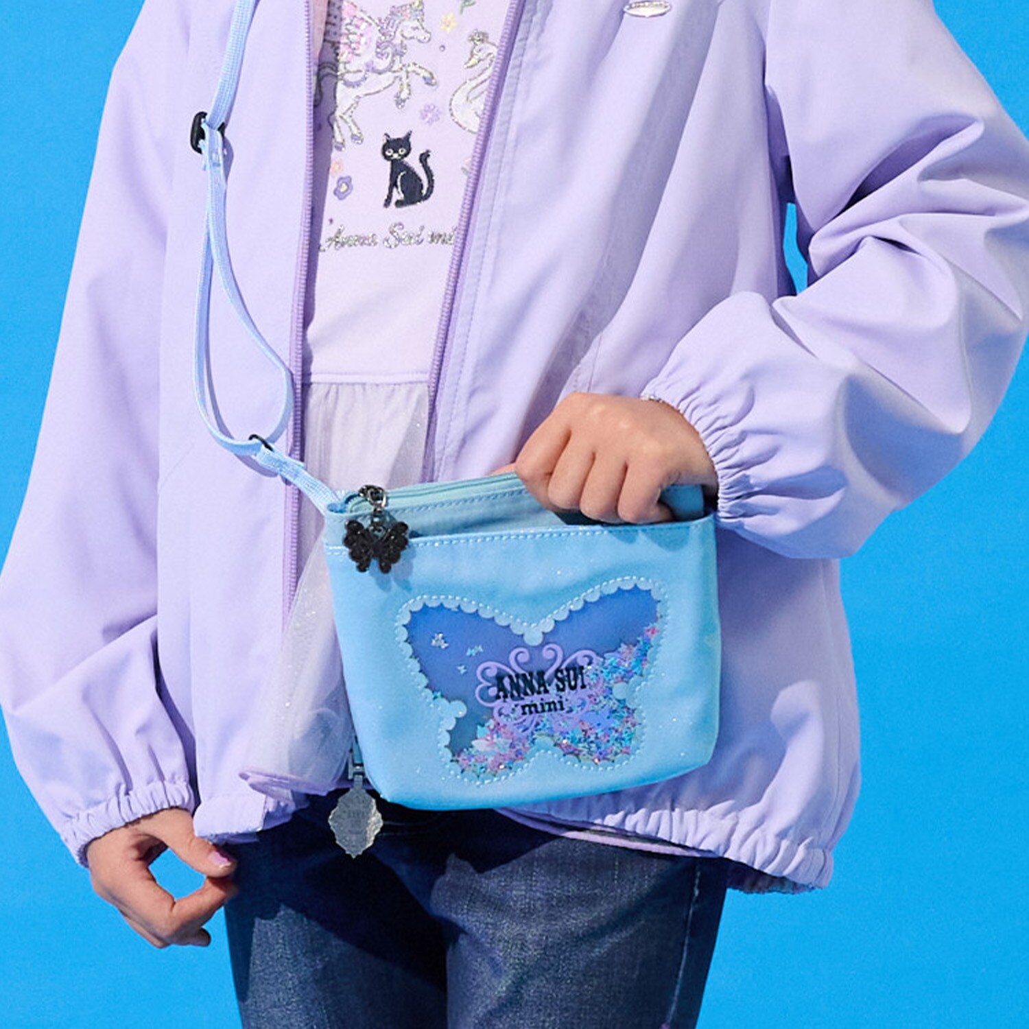 【内側抗菌】蝶ファスナー付きスマートポケット